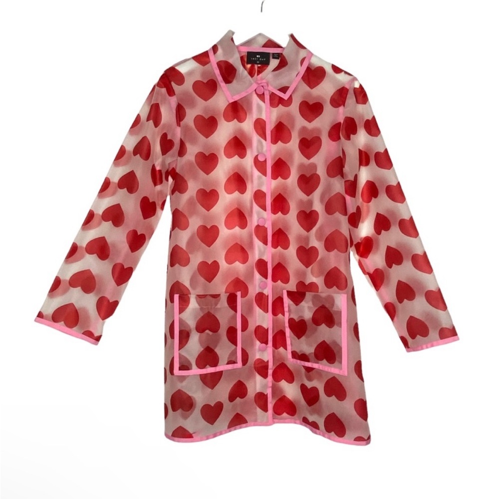 Lazy Oaf Heart Rain Coat *oversized - Picture 3 of 6